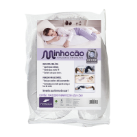 Travesseiro de Corpo Fibra Siliconizada 150X21cm Fibrasca Minhocão 4178 Branco 1 Peça Travesseiro de Corpo Fibra Siliconizada 150X21cm Fibrasca Minhocão 4178 Branco 1 Peça