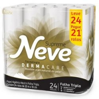 Papel Higiênico Neve Supreme Folha Tripla 20 metros 24 Rolos Papel Higiênico Neve Supreme Folha Tripla 20 metros 24 Rolos