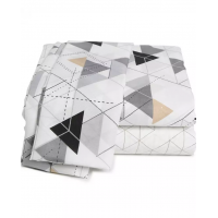 Jogo de Cama Triângulos RCHLO Casa Branco Queen 4 pecas Jogo de Cama Triângulos RCHLO Casa Branco Queen 4 pecas