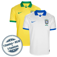 Kit Nike Torcedor Camisa Seleção Brasil I 19/20 s/nº + Camisa Seleção Brasil III 19/20 s/nº Kit Nike Torcedor Camisa Seleção Brasil I 19/20 s/nº + Camisa Seleção Brasil III 19/20 s/nº