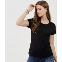 Blusa Feminina Básica Manga Curta - Tam M Blusa Feminina Básica Manga Curta - Tam M