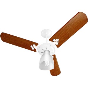 Ventilador de Teto Venti-Delta New Light 3 Pás Padrão Mogno 127 V C3V Branco - 383116 Ventilador de Teto Venti-Delta New Light 3 Pás Padrão Mogno 127 V C3V Branco - 383116