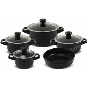 Conjunto de Panelas de Cerâmica Duo Smart 5 Peças Preto Ceraflame Conjunto de Panelas de Cerâmica Duo Smart 5 Peças Preto Ceraflame