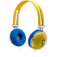 Fone de Ouvido Waldman Headphone Azul e Amarelo Soft Gloves SG10CBF/YL Fone de Ouvido Waldman Headphone Azul e Amarelo Soft Gloves SG10CBF/YL