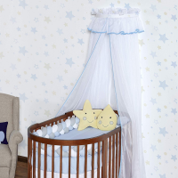Mosquiteiro de Voil e Pompom com Dossel Batistela Baby Mosquiteiro de Voil e Pompom com Dossel Batistela Baby