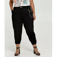 Calça Feminina Sarja Corrente Jogger Plus Size Marisa Calça Feminina Sarja Corrente Jogger Plus Size Marisa