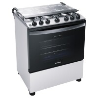 Fogão Brastemp 6 Bocas Branco Bivolt - BFS6NCB Fogão Brastemp 6 Bocas Branco Bivolt - BFS6NCB