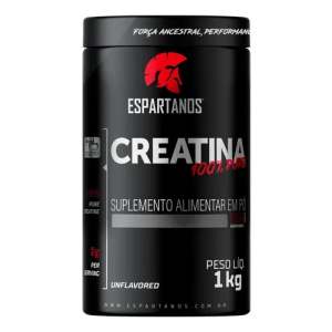 Creatina Pó 100% Pura Monohidratada Espartanos 1kg Aprovada Sabor Neutro