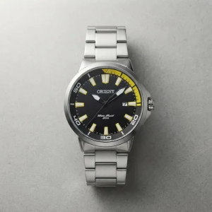 Relógio Masculino Orient Prata Amarelo Mbss1197apysx