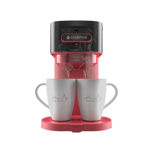 Cafeteira Cadence Single Up 2 Cafés Preta Vermelha - 220V