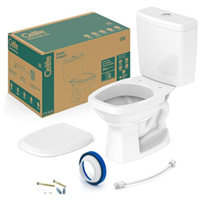 Celite 1647230010300 - Kit Bacia com Caixa Assento Polipropileno e Complementos de Instalação Like 36 x 61 x 74 cm