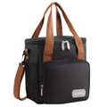 Imagem da oferta Bolsa Térmica Marmita Lancheira Alça Transversal Ajustável Removível 2 Compartimentos Organiza Conserva Seus Alimentos Quente Ou Frio Cor Preto Tc