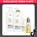 Imagem da oferta Kit Dove Bond Repair Shampoo 600ml + Condicionador 600ml + Leave-In 50ml + Óleo e Sérum Bifásico 110ml