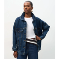 Imagem da oferta Jaqueta Oversized em Jeans com Bolsos e Botões
