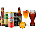 Imagem da oferta Kit Degustação 5 Cervejas Europeias + 2 Copos Grátis