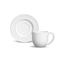 Imagem da oferta Porto Brasil Conjunto com 6 Xícaras de Café com Pires Roma Branco