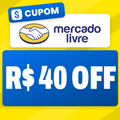 Imagem da oferta Cupom Mercado Livre: R$ 40 OFF acima de R$ 399 em todo o site