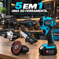 Imagem da oferta Kit Ferramentas 5 em 1 Nakasaki Baterias 48V Brushless Furadeira Martelete Motosserra Chave Impactoo