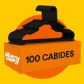 Imagem da oferta Kit 100 Cabides Pretos Plástico Adulto Organização Guarda-roupa