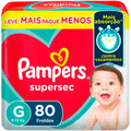 Imagem da oferta Fraldas Pampers Supersec G 80 Unidades