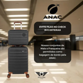 Imagem da oferta Kit Mala De Viagem Bordo Mão Pequena 10kg Abs Cadeado 360 Cor Preto
