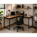 Imagem da oferta Mesa Escrivaninha Industrial Preta Setup Home Office