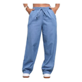 Imagem da oferta Calça Jeans Pantalona Wide Leg Cos Alto Com Elástico