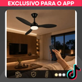 Imagem da oferta LYNKALAT Ventilador de Teto Moderno Silencioso 42" com LED e Controle Remoto Luminári...