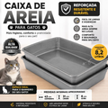 Imagem da oferta Caixa de Areia para Gato Pet Grande Bandeja Higiênica Banheiro Sanitário Pet 43x31x8cm.