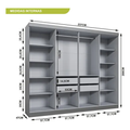 Imagem da oferta Guarda Roupa Casal 8 Portas 4 Gavetas Paris Espresso Móveis Onix