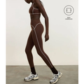 Imagem da oferta Calça Legging Esportiva em Microfibra com Elástico na Cintura e Viés Contrastante