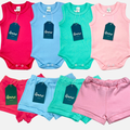 Imagem da oferta Kit 6 Peças Body Regata e Shorts (Tam. RN ao GG)