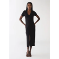 Imagem da oferta Vestido Feminino Colcci Midi Canelado Decote V Preto