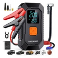 Imagem da oferta Auxiliar De Partida Bateria Carro Compressor De Ar Portátil 12V 4 funções em 1 Inflador Digital Calibrador Pneu Power Bank Lanterna Led Emergência