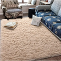 Imagem da oferta Tapete Felpudo Texfine 1,00x1,50m Peludo Lavável Antiderrapante Bege Sala