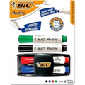 Imagem da oferta Kit 4 Marcadores De Quadro Branco Bic Marking Cores Clássicas + 1 Apagador, Ponta Resistente, Apaga Fácil, 970929