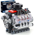 Imagem da oferta Blocos de Montar Construção de Motor V8 Modelo Brinquedos (487 Peças)