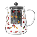 Imagem da oferta Chaleira com Filtro 750ml Garden Party Vidro Borossilicato Lyor para Chá Infusão Bebidas Aço Inox