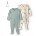 Imagem da oferta Kit Macacão Carter's Com Pezinho Bebê Menino Dinossauro 2 Peças - Multicor