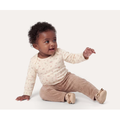 Imagem da oferta Body Bebê de Algodão Florzinhas Bege