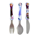 Imagem da oferta Simonaggio Jogo De Talheres Infantil Disney Kids Frozen - Kit De Talheres De Aço Inox Com Cabo Plástico - Multicor - 3 Peças