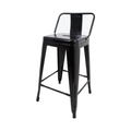 Imagem da oferta Banqueta Média 61cm Com Encosto Para Cozinha Bar Bancada Balcão Tolix Iron Industrial Preto