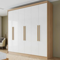 Imagem da oferta Guarda Roupa Casal 6 Portas 2 Gavetas Lyon Yescasa CinamomoOff White