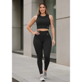 Imagem da oferta Conjunto Blackout Zero Transparência Legging E Cropped Suple Preto G