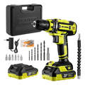 Imagem da oferta Parafusadeira DESOON 20V Com Motor de Cobre, Maleta e 13 Acessórios