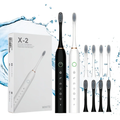 Imagem da oferta Kit Escova Elétrica Inteligente Ultrassônica IPX7 + 4 Cabeças - Cor Aleatório