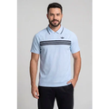 Imagem da oferta Camiseta Masculina adidas Originals Chest STR PL Zíper Listras Azul Claro