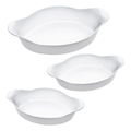 Imagem da oferta Marinex Conjunto de Assadeiras Oval Opaline 3 Peças Branco
