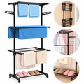 Imagem da oferta Varal Dobrável De Chão 3 Andares De Roupas Grande Com Rodinha Aba Lateral Retrátil Para Cabide FST101 - FASTERR