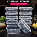Imagem da oferta Kit 10 Potes Hermeticos com Trava 800ml Jogo de Marmitas